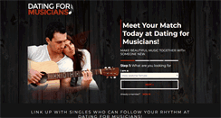 Desktop Screenshot of datingformusicians.com